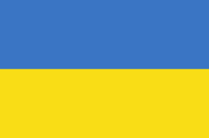 Ukrainische Flagge in den Farben Blau und Gelb. Klick öffnet eine vergrößerte Ansicht.