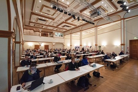 Bild der Teilnehmer in der Stadthalle Apolda